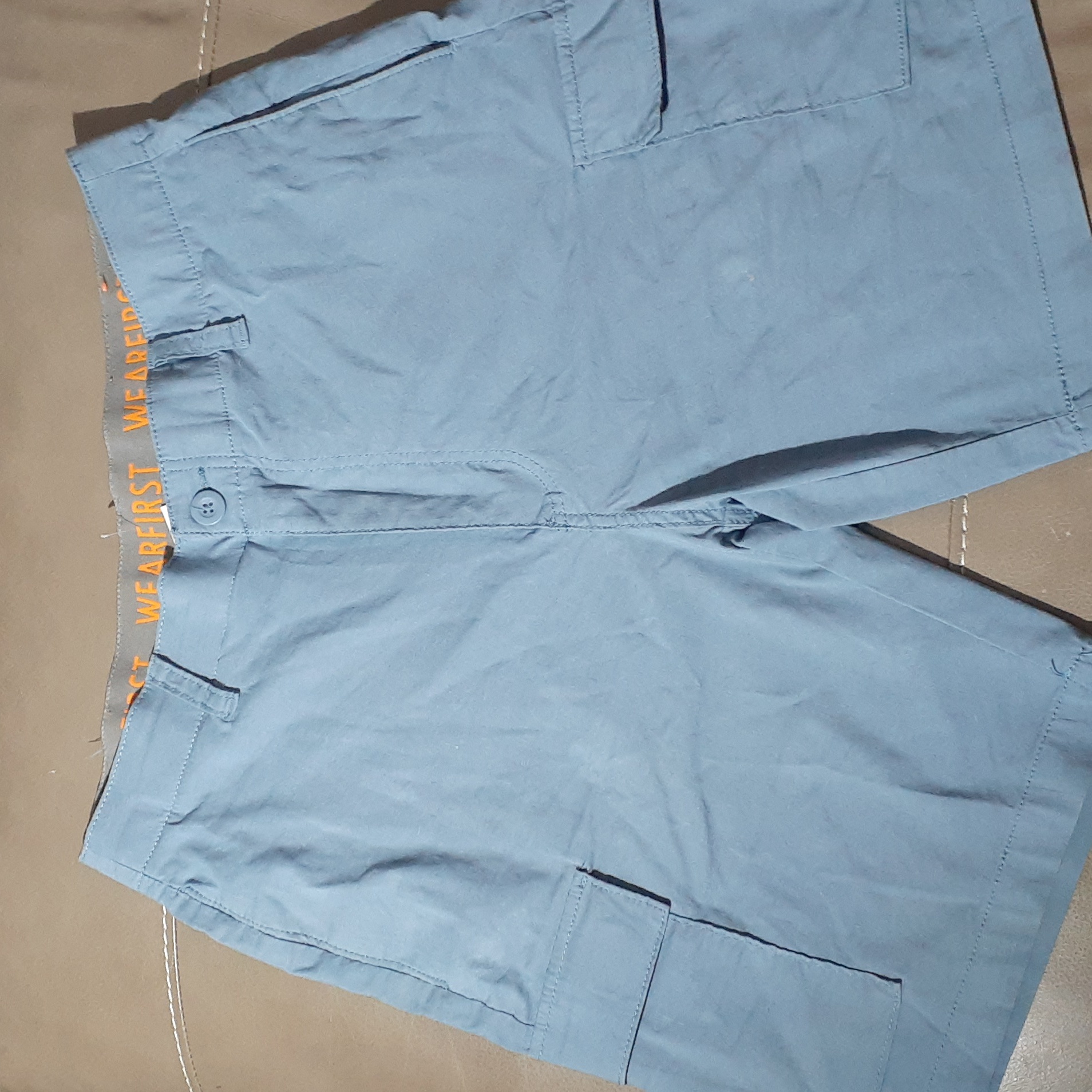 Mens Wear First Cargo Shorts  Waist 36  Blue  Preowned